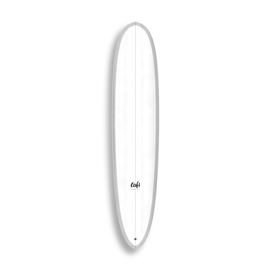 Longboard Magic da Lufi Surf Co na cor Branco, visto pelo deck