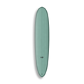 Longboard Magic da Lufi Surf Co na cor Verde Água, visto pelo deck