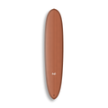 Longboard Magic da Lufi Surf Co na cor Terracota, visto pelo deck