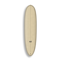 Mid-length Mini Magic da Lufi Surf Co na cor Areia, visto pelo deck