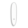 Mid-length Mini Magic da Lufi Surf Co na cor Branco, visto pelo deck