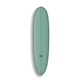 Mid-length Mini Magic da Lufi Surf Co na cor Verde Água, visto pelo deck