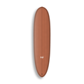 Mid-length Mini Magic da Lufi Surf Co na cor Terracota, visto pelo deck