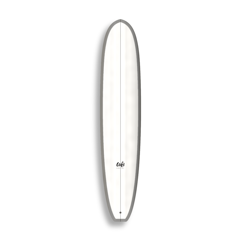 Longboard One Piece da Lufi Surf Co na cor Branco, visto pelo deck