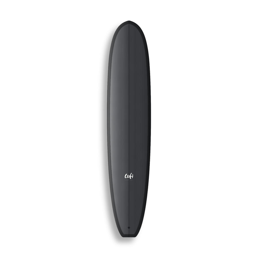 Longboard One Piece da Lufi Surf Co na cor Carvão, visto pelo deck