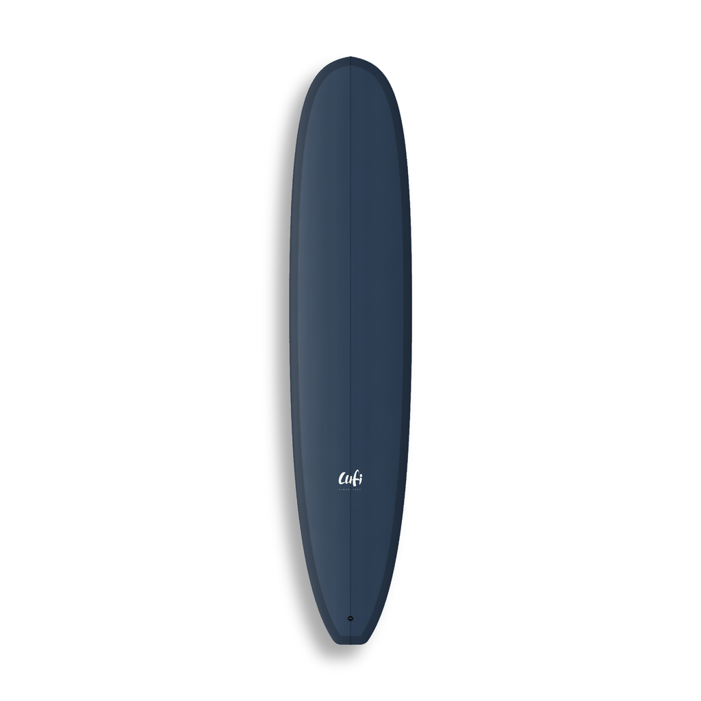 Longboard Sea Captain da Lufi Surf Co na cor Azul Marinho, visto pelo deck