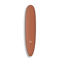 Longboard Sea Captain da Lufi Surf Co na cor Terracota, visto pelo deck