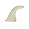 Quilha Singular 11" da Lufi na cor Bege, de perfil em fundo branco, com a trama da fibra de vidro visível na lâmina