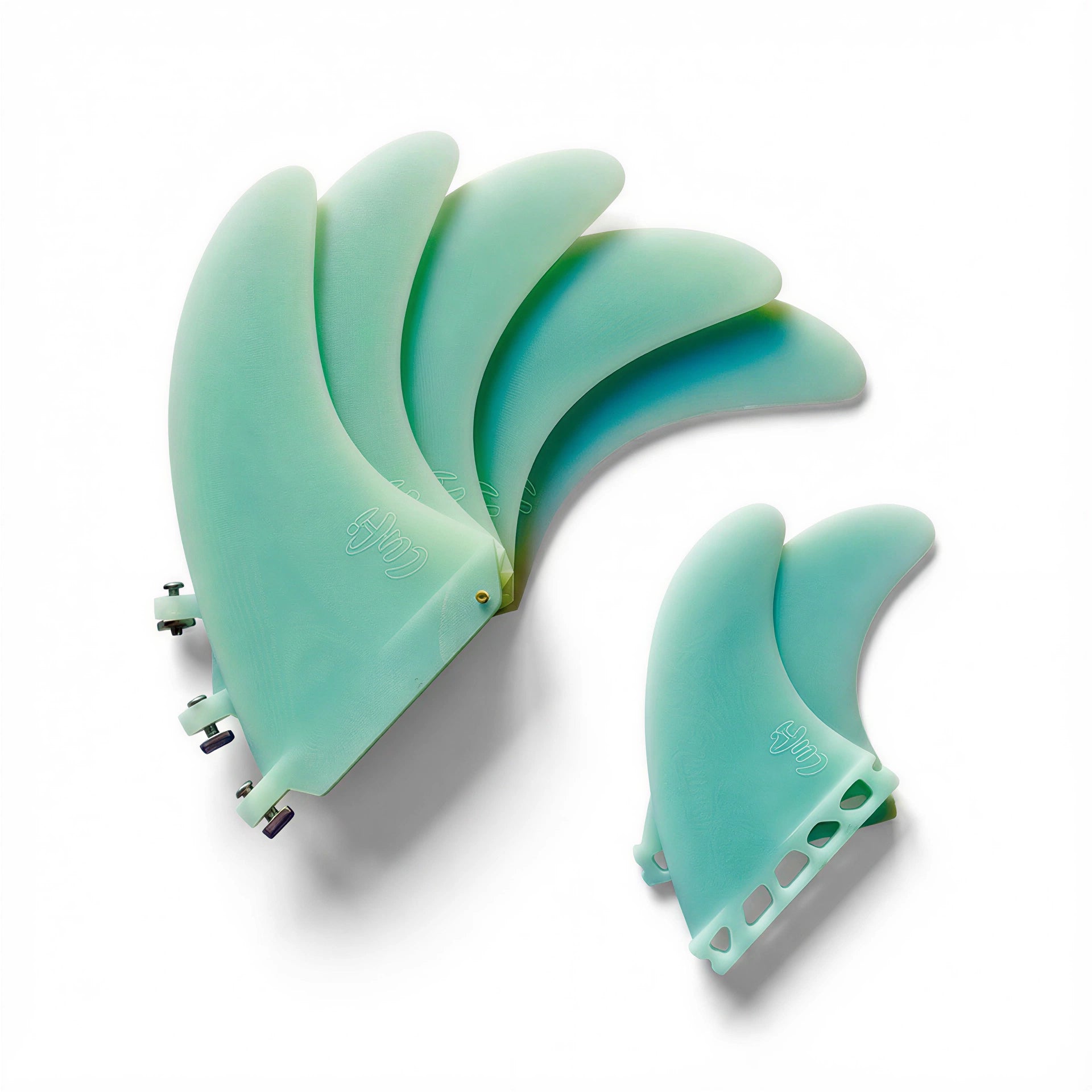 Quilhas Longboard 2+1 7" | Verde